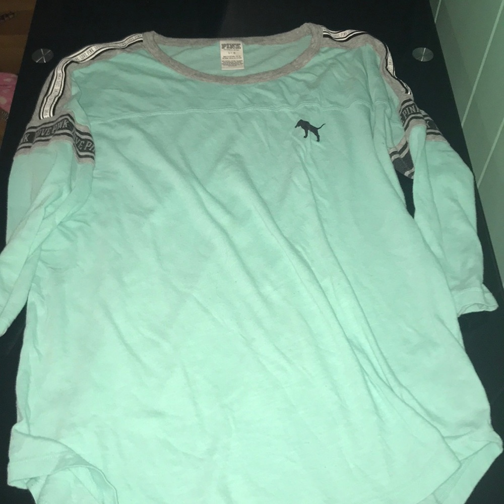 Blue shirt from pink